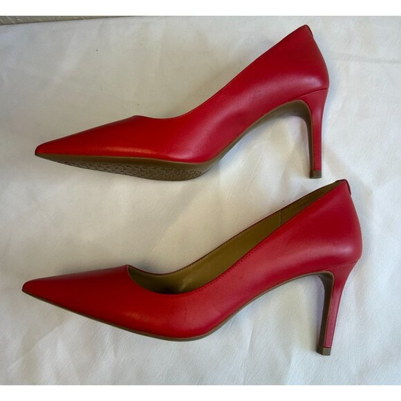 Michael Michael Kors Alina Flex Leather Pump Red Size 8.5 M Party Formal - Picture 6 of 13